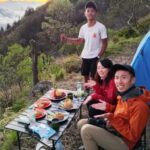 Tent campsite near Mount Agung during an overnight mountain adventure in Bali
