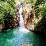 Kroya waterfalls for nature clift jumping and sliding