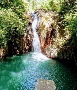 Kroya waterfalls for nature clift jumping and sliding
