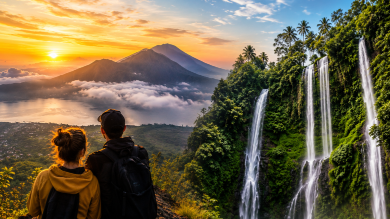 Mount Batur Sunrise Trekking and Sekumpul Waterfalls Full Day Tour