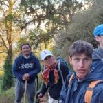 Hikers enjoying the sunrise on Mt Sanghyang