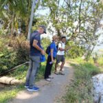 Scenic rice fields and tropical countryside in Mayong Village Bali